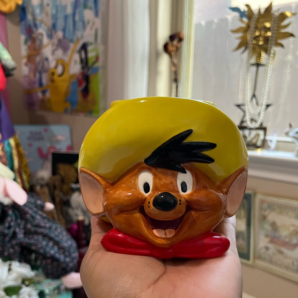 Vintage 1994 Looney Tunes Warner bros Speedy Gonzales yellow mug - Picture 6 of 16